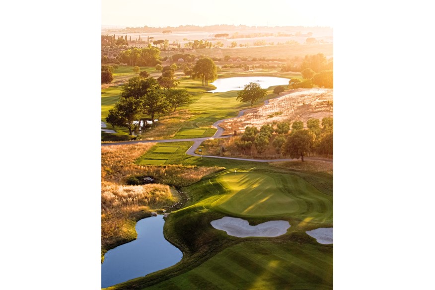 The 7th and 8th holes at Marco Simone Golf and Country Club.