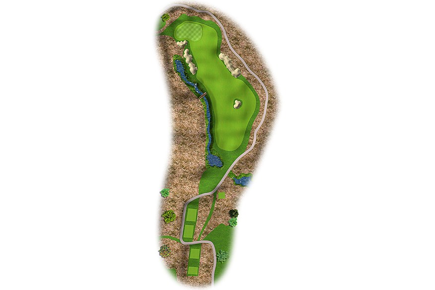 The 11th hole at Marco Simone Golf Club is a 329-yard par 4.