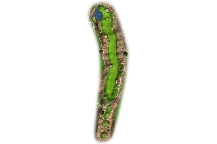 The 18th hole at Marco Simone Golf Club is a 628-yard par 5.