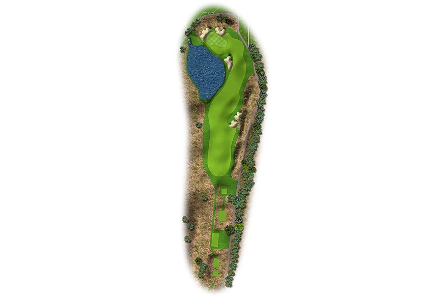 The 5th hole at Marco Simone Golf Club is 376-yard par 4.