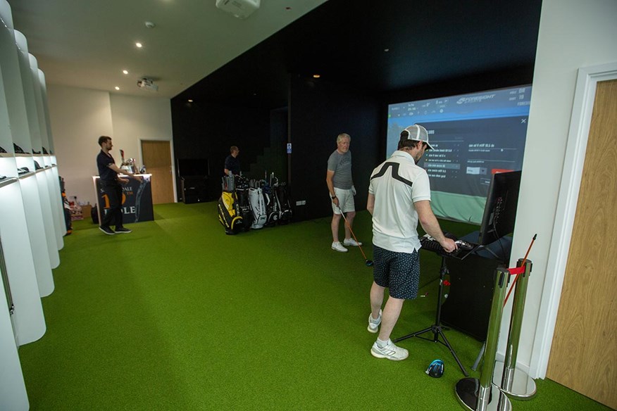 The fitting bays at Scottsdale Golf's Warrington HQ where you can have your clubs built for you on the day of your fitting.