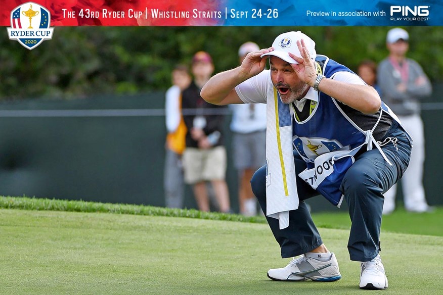 Billy Foster reading a putt during a Ryder Cup