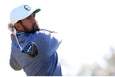 Tony Finau posing after his tee shot with G430.