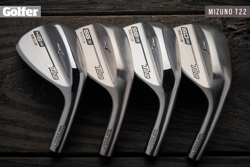 The four different grinds in the new Mizuno T22 wedges.