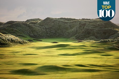 The par-5 1st hole at Trump International Golf Links Ireland (Doonbeg) is one of the best golf holes in Great Britain and Ireland. The par-5 1st hole at Trump International Golf Links Ireland (Doonbeg) is one of the best golf holes in Great Britain and Ireland.