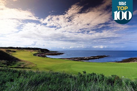 The par-5 12th at Kingsbarns is one of the best golf holes in Great Britain and Ireland. The par-5 12th at Kingsbarns is one of the best golf holes in Great Britain and Ireland.