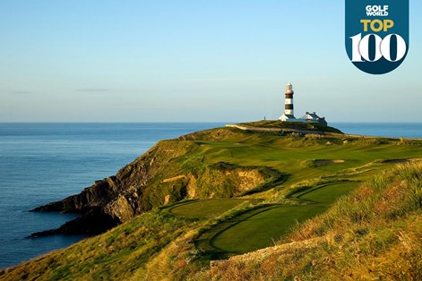 The par-4 4th hole at Old Head of Kinsale is one of the best golf holes in Great Britain and Ireland. The par-4 4th hole at Old Head of Kinsale is one of the best golf holes in Great Britain and Ireland.