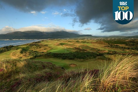 The par-4 3rd at Royal County Down is one of the best golf holes in Britain and Ireland. The par-4 3rd at Royal County Down is one of the best golf holes in Britain and Ireland.