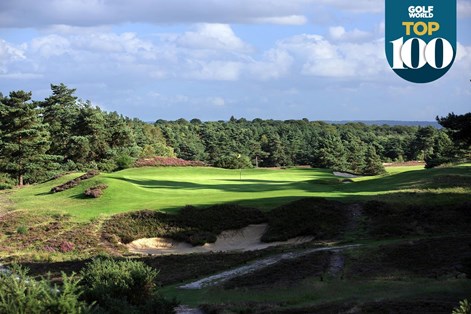 The par-3 5th at Sunningdale New is one of the best golf holes in Great Britain and Ireland. The par-3 5th at Sunningdale New is one of the best golf holes in Great Britain and Ireland.