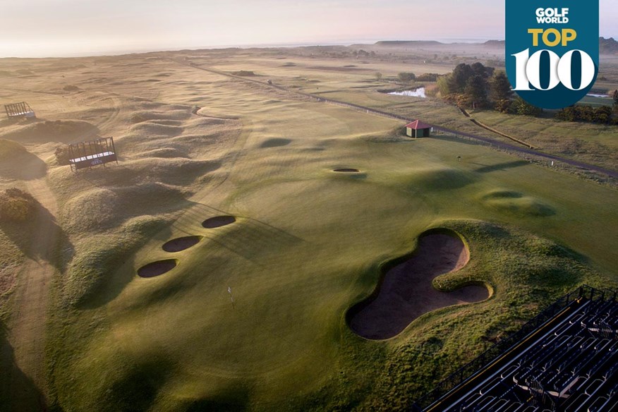 The par-5 6th at Carnoustie, known as Hogan's Alley, is one of the best golf holes in Great Britain and Ireland.