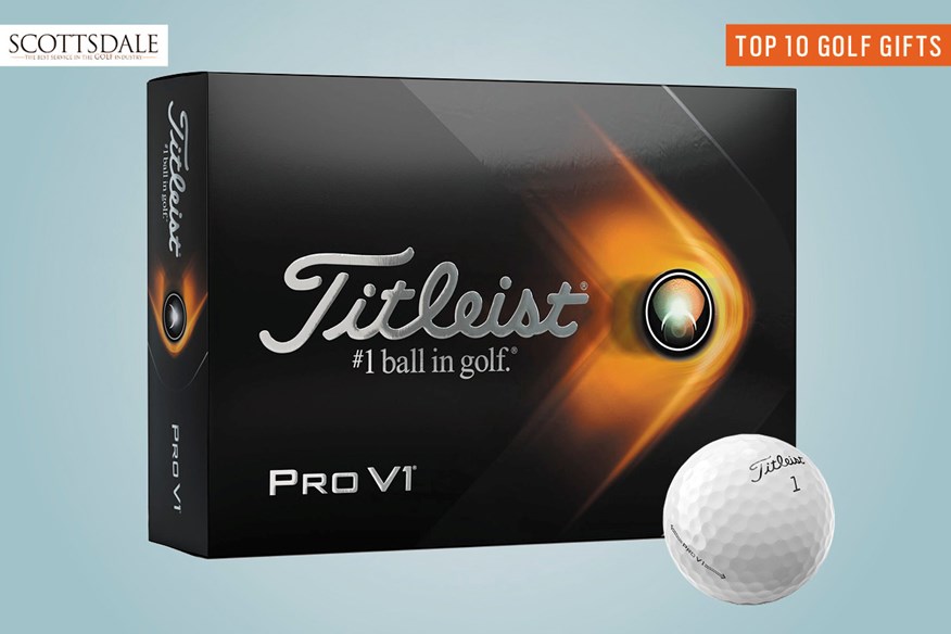 Titleist Pro V1 golf balls are one of the best golf gifts at Scottsdale Golf.