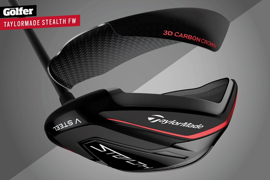 The TaylorMade Stealth and Stealth Plus+ fairway woods use a new toe-and-heel wrapped 3D carbon fibre crown. 