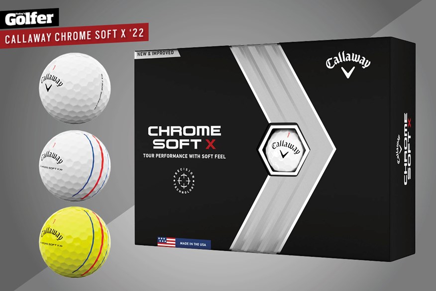 The 2022 Callaway Chrome Soft X golf ball is available in three options.