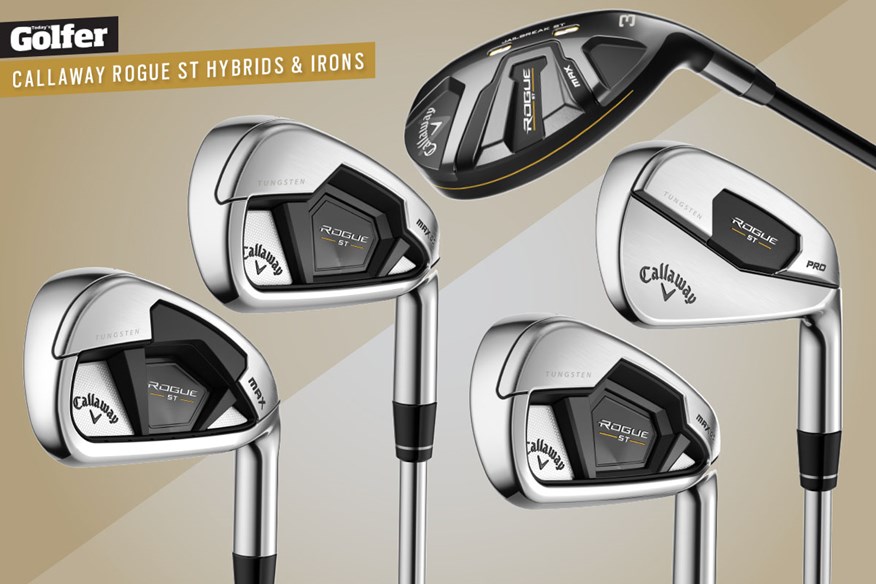 The Callaway Rogue ST Hybrids and Irons.