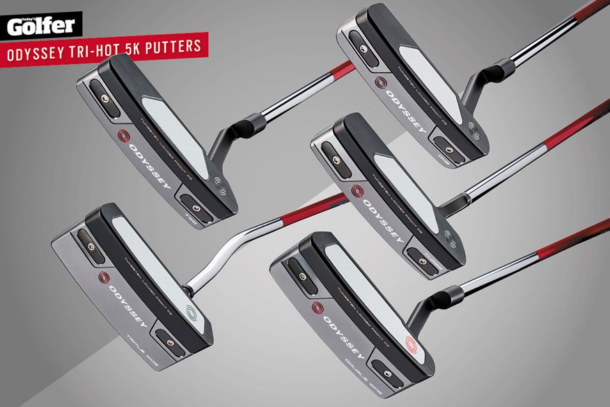 The new Odyssey Tri-Hot 5K putters.