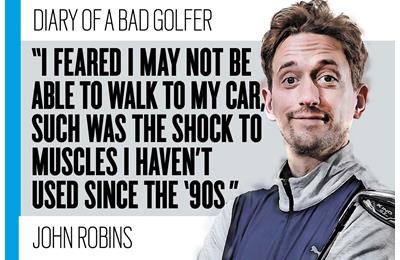 John Robins was feeling the pain after his golf fitness assessment.