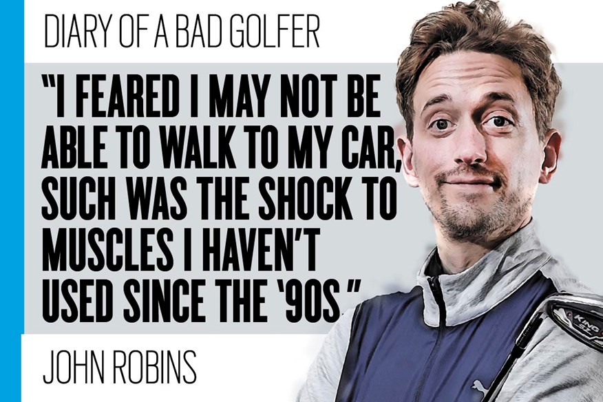 John Robins was feeling the pain after his golf fitness assessment.