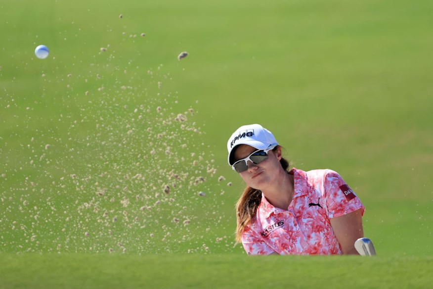 Leona Maguire playing out of the bunker