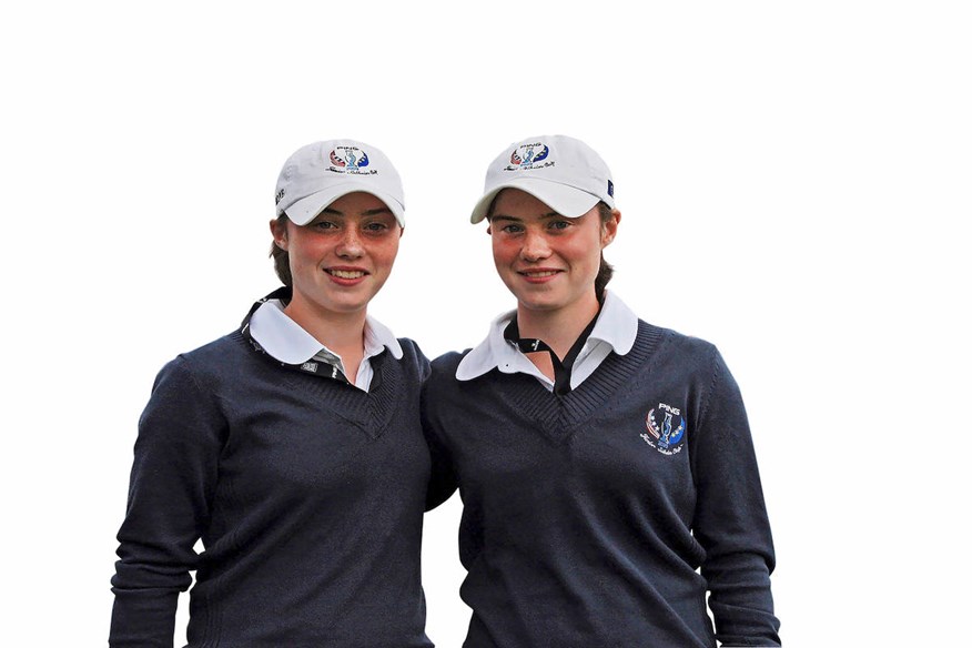 Leona Maguire with her twin sister, Lisa.